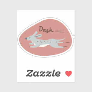 "dash" cute illustrated grey long dog autumn colou