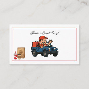 Dash Delivery Driver Thank You Business Card
