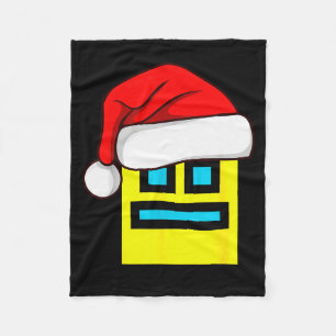 Dash Geometry Repeat Christmas Santa Hat Game Vide Fleece Blanket