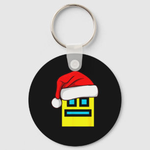 Dash Geometry Repeat Christmas Santa Hat Game Vide Key Ring