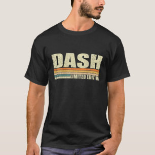 Dash Gift Name Personalised Funny Retro Vintage Bi T-Shirt
