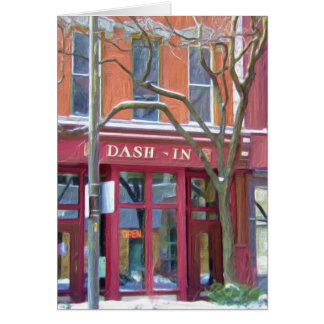 Dash-In restaurant in winter, Fort Wayne, Indiana