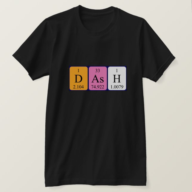 Dash periodic table name shirt (Design Front)