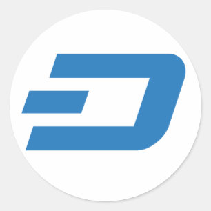 Dash Sticker, White Background Classic Round Sticker