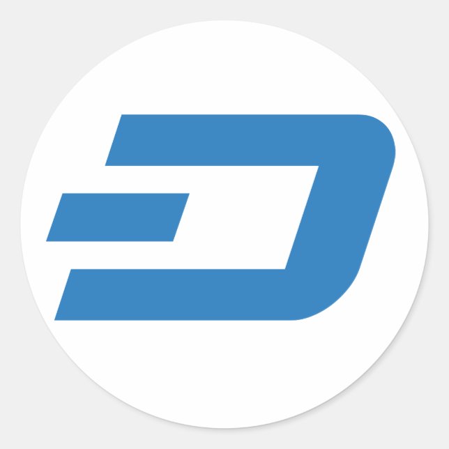 Dash Sticker, White Background Classic Round Sticker (Front)