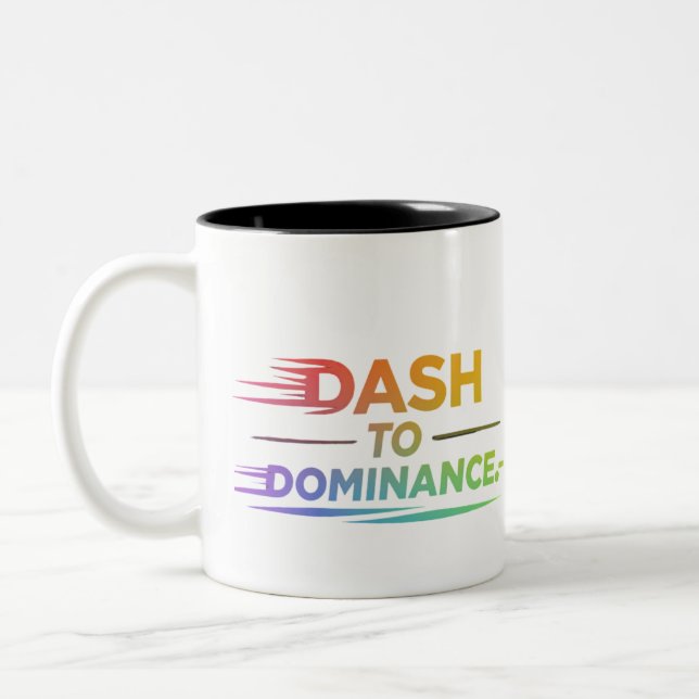 Dash to Dominance Two-Tone Coffee Mug (Left)