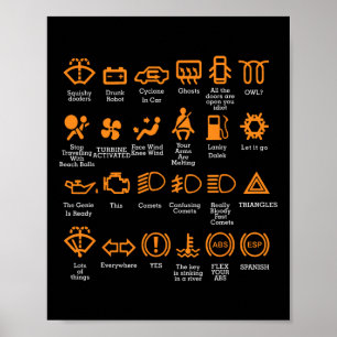 Dashboard Icons Coffee Mug Car Guy Car Lover Mecha Poster