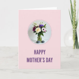Dashed Circle Floral Card