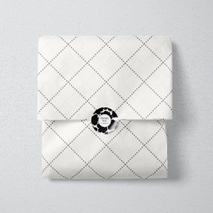 Dashed Diamond Grid Geometric Soft White Tissue Paper