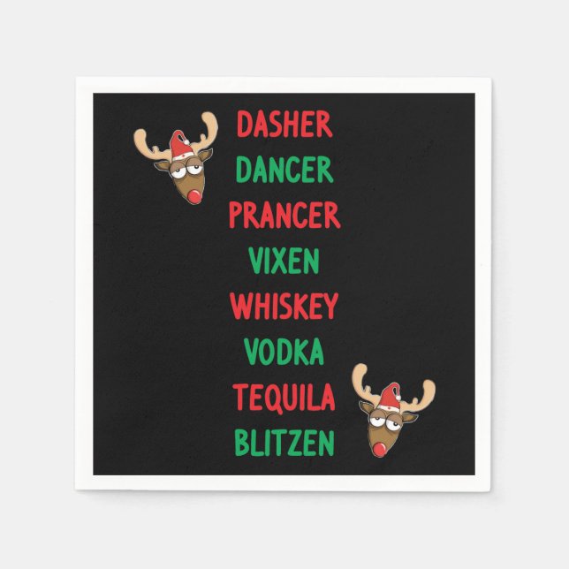 Dasher Dancer Napkin (Front)