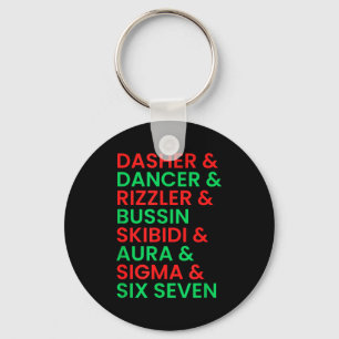 Dasher Dancer Prancer & Rizzler 67 Funny Kids Key Ring