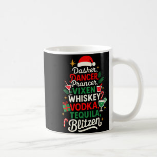 Dasher Dancer Prancer Vixen Moscato Vodka Tequila Coffee Mug