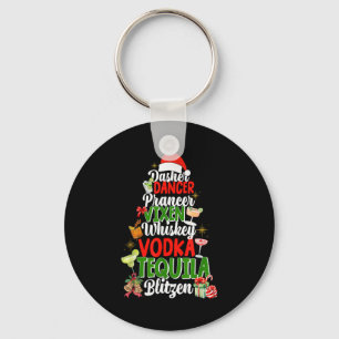 Dasher Dancer Prancer Vixen Moscato Vodka Tequila Key Ring