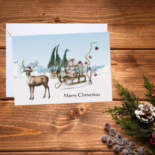Dasher on the Run Holiday Card