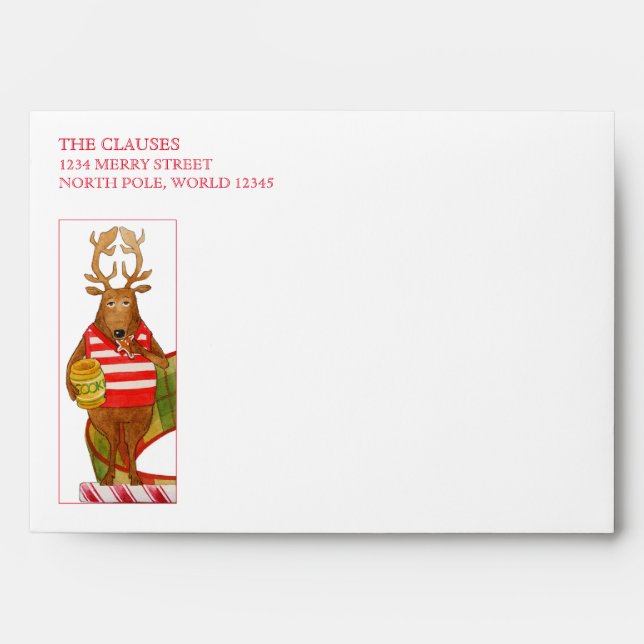 DASHER REINDEER A7 Envelopes (5x7 Cards) (Front)
