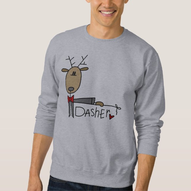 Dasher Reindeer Christmas T-shirts and Gifts (Front)