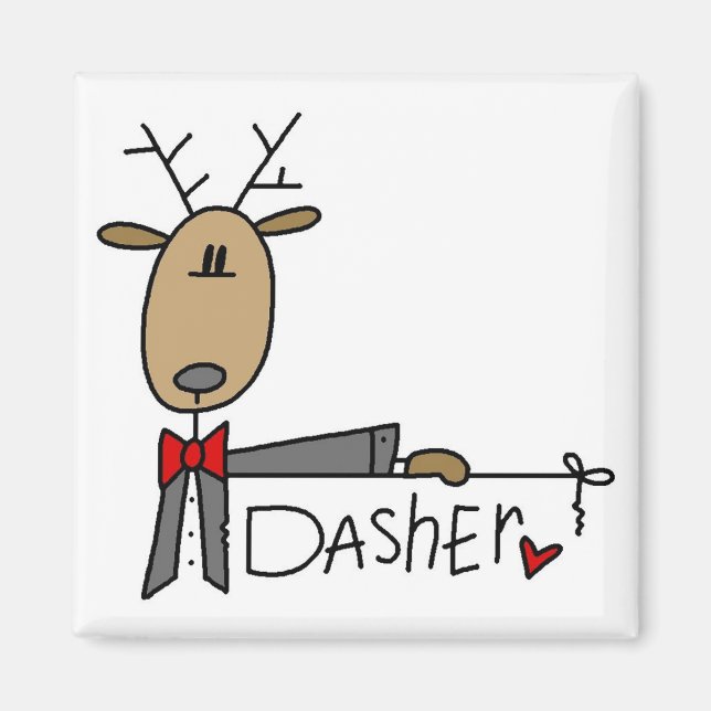 Dasher Reindeer Tshirts and Gifts Magnet (Front)