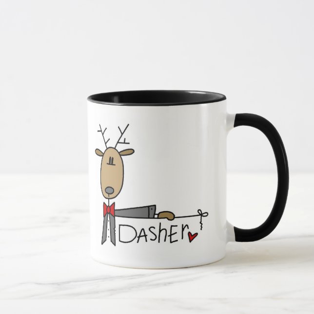 Dasher Reindeer Tshirts and Gifts Mug (Right)