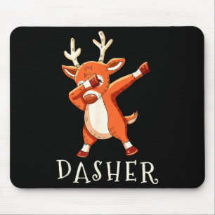 Dasher Santas Reindeers Family Matching Outfit Chr Mouse Pad