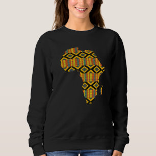 Dashiki Print African Map Tribal Ethnic Kente Clot Sweatshirt