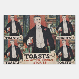 Dashing Dandy Victorian Gentleman Wrapping Paper Sheet