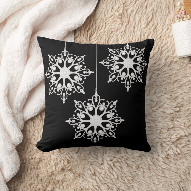 Dashing thought the snow snowflake Christmas Cushion (Blanket)