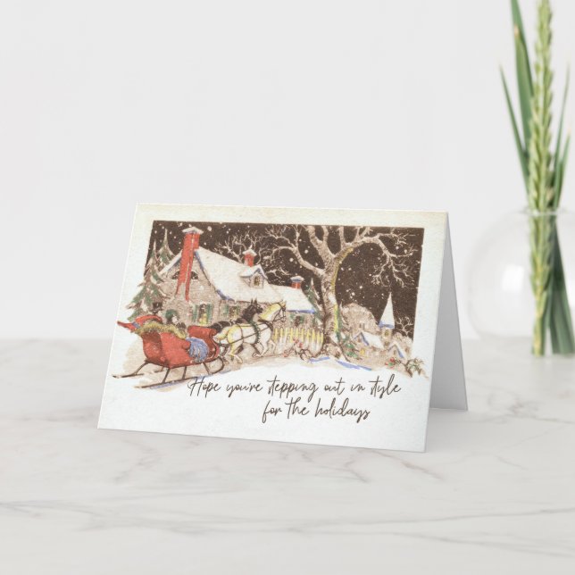 DASHING THROUGH Greeting Card (Front)