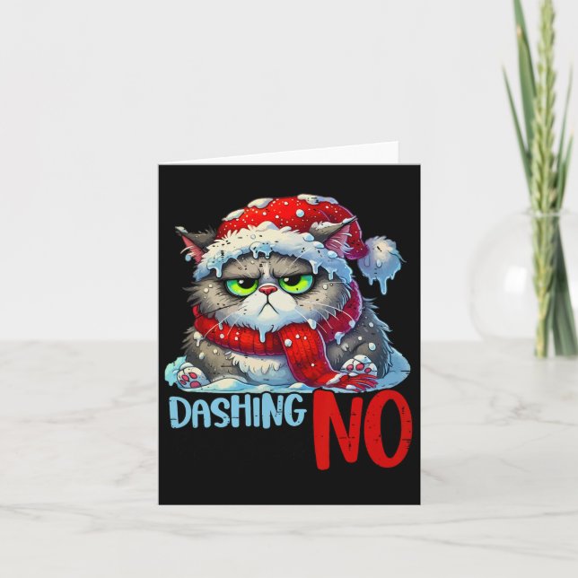 Dashing Through The No Funny Sarcastic Christmas C Card (Front)