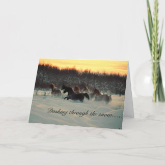 Dashing Through the Snow Card