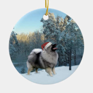 Dashing through the snow... ceramic ornament