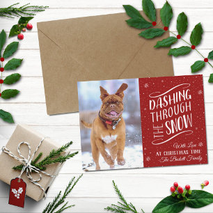 Dashing Through the Snow   Christmas Photo Holiday Card