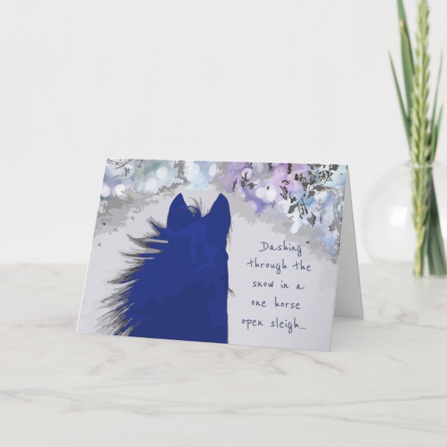 Dashing through the Snow December Birthday wishes Card (Front)