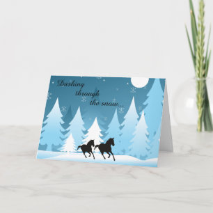 Dashing Through the Snow ~ Horse Holiday Christmas Card
