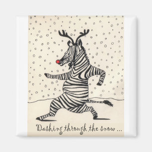 Dashing through the snow magnet