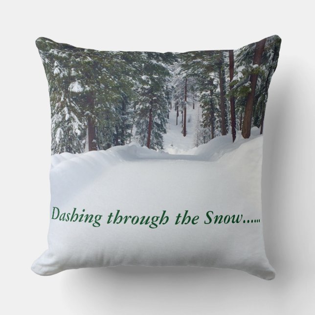 Dashing through the Snow Pillow (Front)
