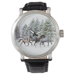 Dashing through the Snow - Running Horses Artwork Watch