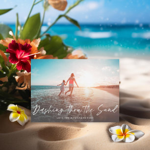 Dashing Thru the Sand Beach Holiday Photo Card