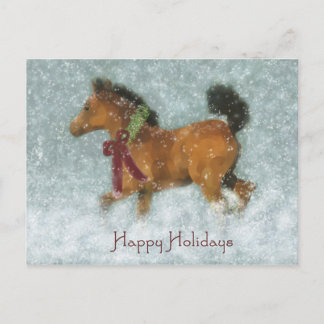 Dashing thru the Snow Holiday Postcard