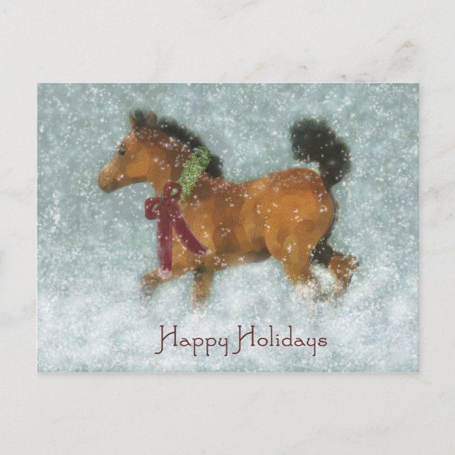 Dashing thru the Snow Holiday Postcard (Front)