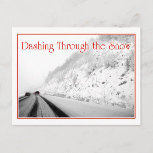 Dashing to Christmas Holiday Postcard