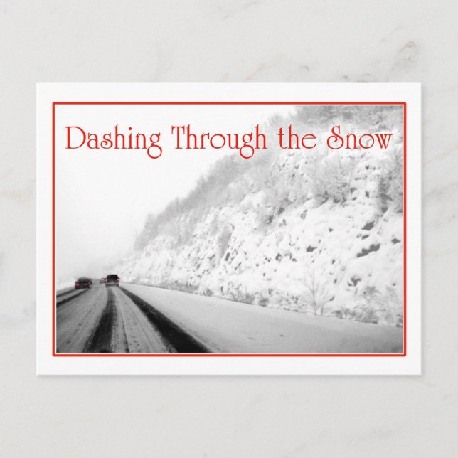 Dashing to Christmas Holiday Postcard (Front)