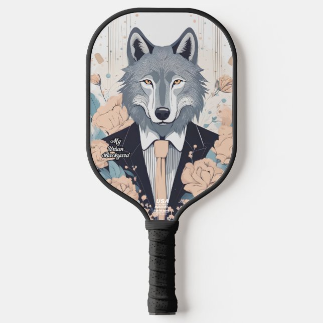 Dashing Wolf Personalised Pickleball Paddle (Front)