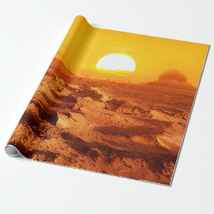 Dasht-e Lut deser - the hottest place on Earth. Su Wrapping Paper