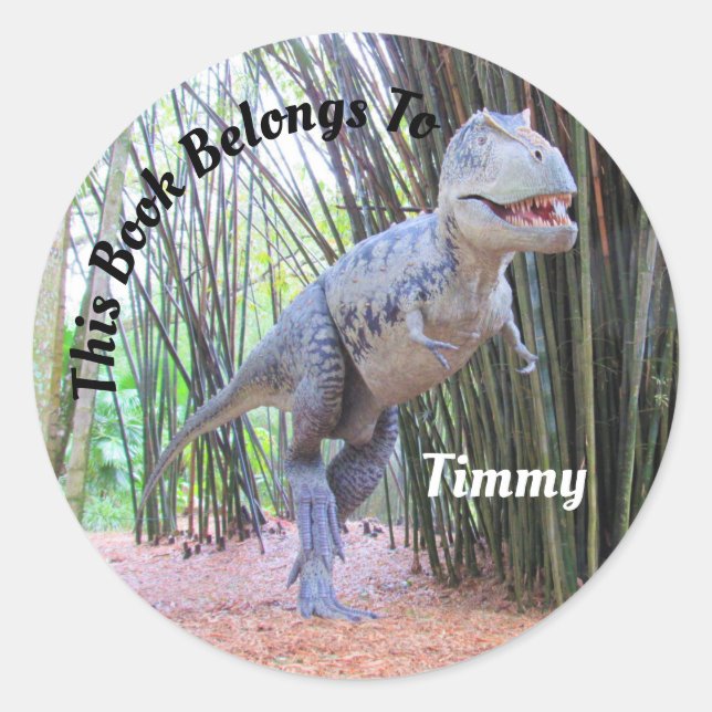 Daspletosaur - Dinosaur - Bookplate Stickers (Front)