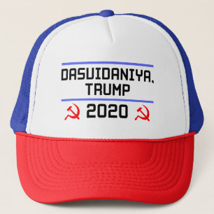 Dasvidaniya Trump 2020 Russia Anti-Trump Trucker Hat