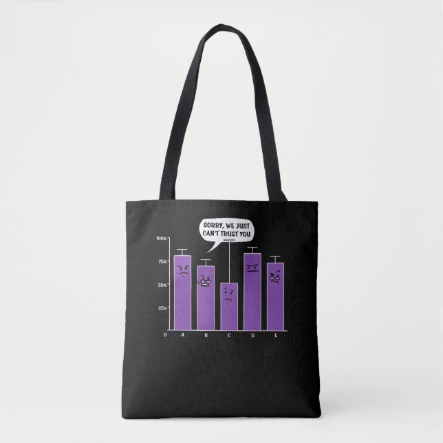 Data Analysis Science Geek Nerd Joke Tote Bag (Front)