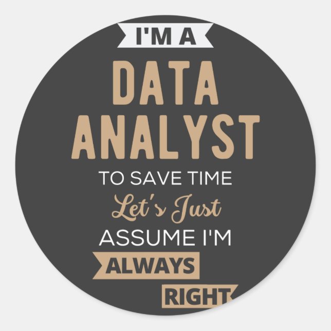 Data Analyst Classic Round Sticker (Front)