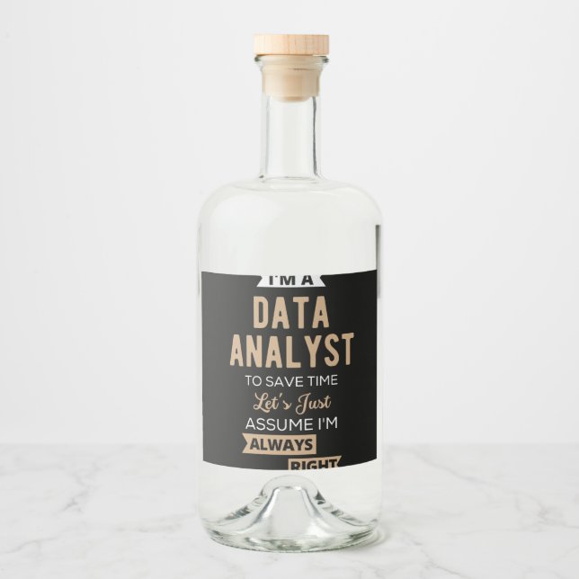 Data Analyst Liquor Bottle Label (Front)