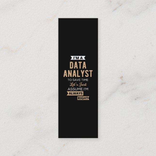 Data Analyst Loyalty Card (Front)