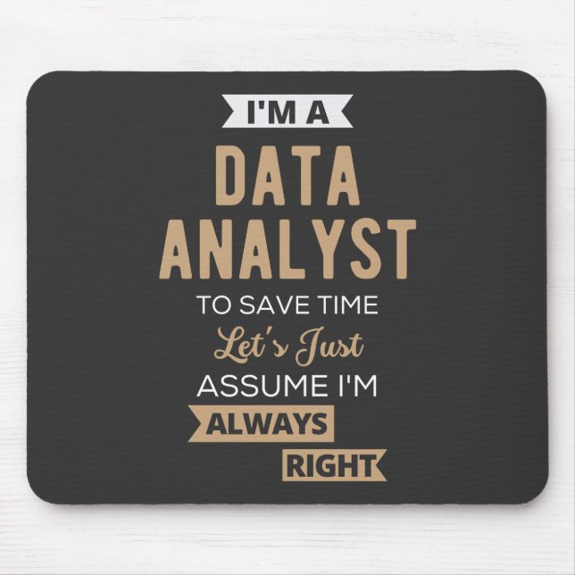 Data Analyst Mouse Pad (Front)